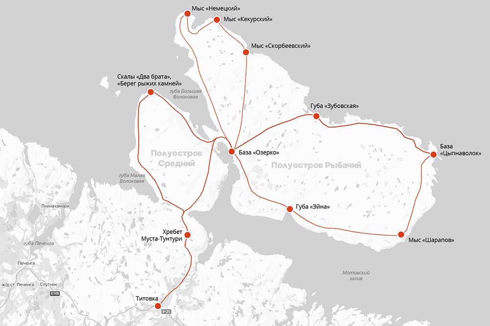 Полуостров средний карта. МУСТА-Тунтури на карте. Полуостров Рыбачий на карте. Карта полуострова Рыбачий и средний.